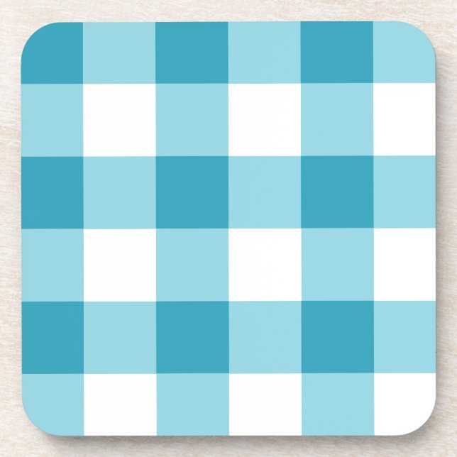 Gingham Pattern Getränkeuntersetzer (Vorderseite)