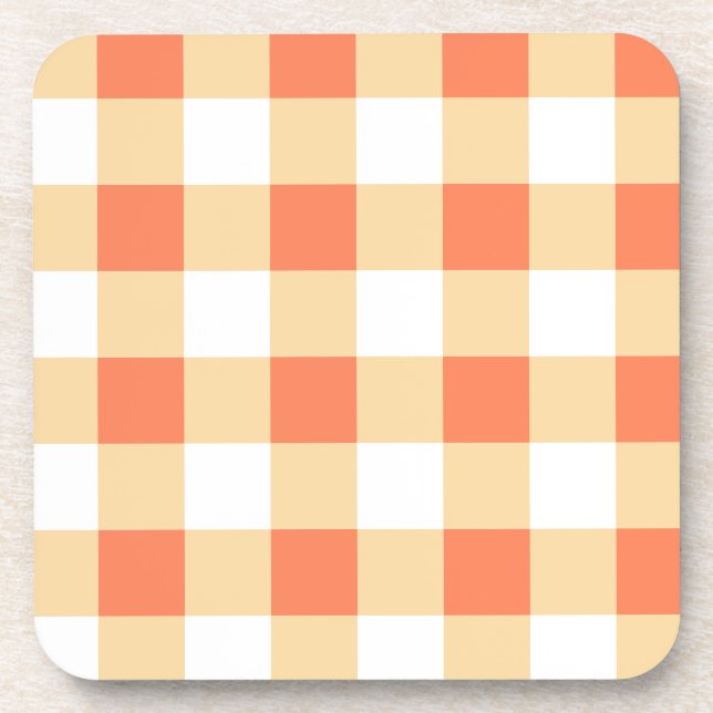 Gingham Pattern Getränkeuntersetzer (Vorderseite)