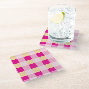 Gingham Pattern Glasuntersetzer