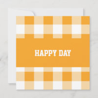 Gingham Pattern Happy Day