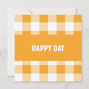 Gingham Pattern Happy Day