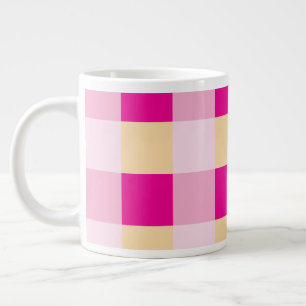 Gingham Pattern Jumbo-Tasse
