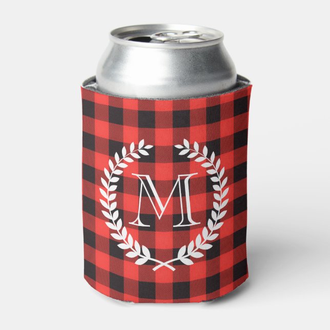 Gingham Pattern Monogram Dosenkühler (Kanne Vorderseite)