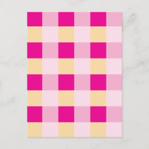 Gingham Pattern Postkarte
