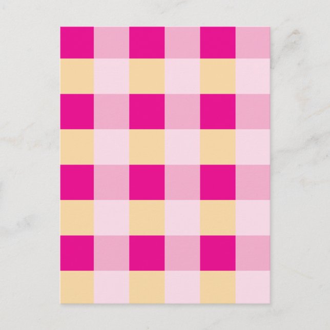Gingham Pattern Postkarte (Vorderseite)