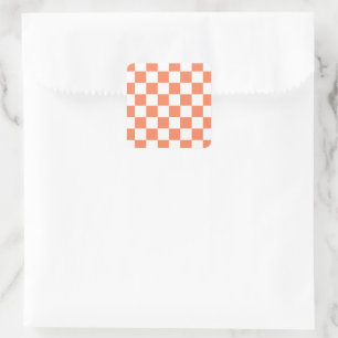 Gingham Pattern Quadratischer Aufkleber