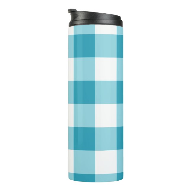 Gingham Pattern Thermosbecher (Nach rechts gedreht)