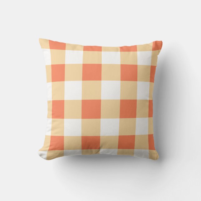 Gingham Pattern Throw Pillow Kissen (Vorderseite)
