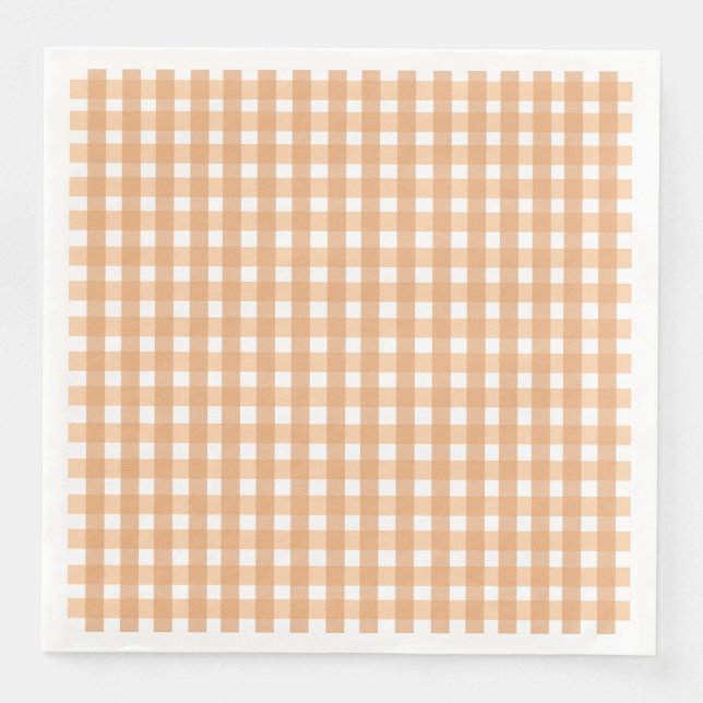 Gingham: Peachy Serviette (Vorderseite)