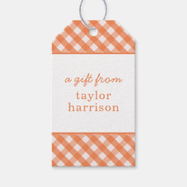 Gingham Personalisiert Gift Tags Geschenkanhänger