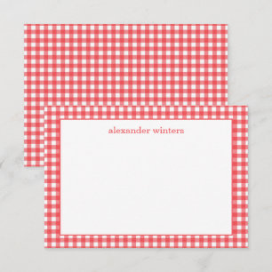 Gingham Personalisierte Mitteilungskarten