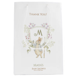 Gingham Peter die Rabbit Monogram Baby Dusche Mittlere Geschenktüte
