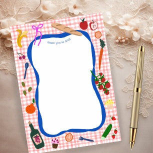 Gingham Picknick Modern Cute BENUTZERDEFINIERTER G Dankeskarte