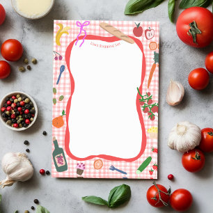 Gingham Picnic Niedlich CUSTOM Einkaufsliste Leben Post-it Klebezettel