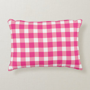 Gingham Pink Design Dekokissen