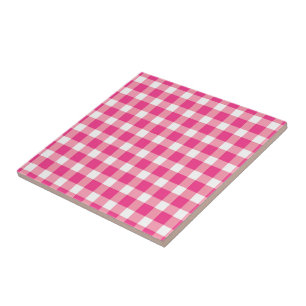 Gingham Pink Design Fliese