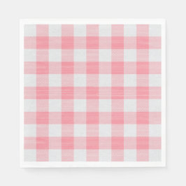 Gingham Pink Kariert Niedlich Hübsch Girly Serviette