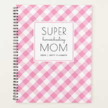 Gingham Pink und White Super Homeschool Mama