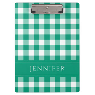 Gingham Prüfmuster Name Print Klemmbrett
