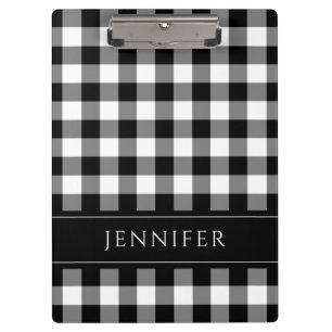 Gingham Prüfmuster Name Print Klemmbrett
