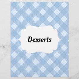 Gingham Recipe Binder Tab Fügeteiler