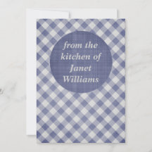 Gingham Recipe Cards