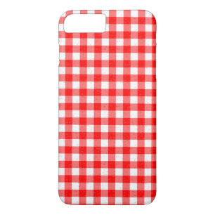 Gingham Red and White Pattern iPhone 7 Plus Fall Case-Mate iPhone Hülle