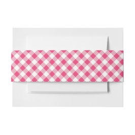 Gingham Red White Einladungsbanderole