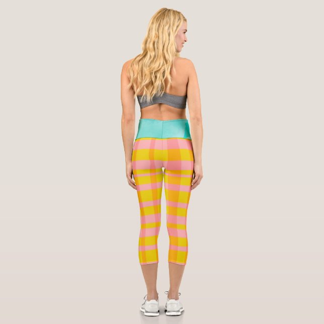 Gingham roink capri leggings (Rückseite)
