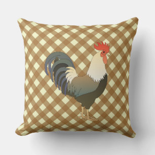 GINGHAM ROOSTER KISSEN