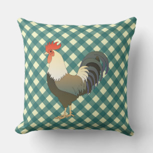 GINGHAM ROOSTER KISSEN