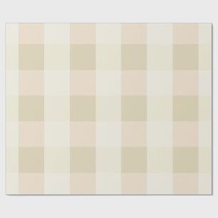 Gingham Rosa & Creme Geschenkpapier