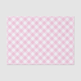 Gingham Rosa und Weiß-Muster Seidenpapier
