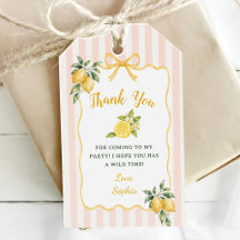Gingham Rosa Zitronen Thema 1. Geburtstag