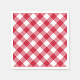 Gingham (rot) serviette