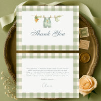 Gingham Salbei Grün Locally Grown Baby Shower
