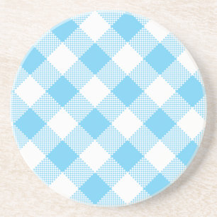 Gingham Serie - Blue Untersetzer 1 in vielen Farbe