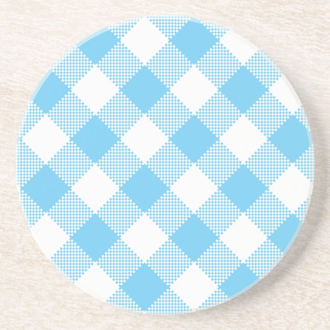 Gingham Serie - Blue Untersetzer 1 in vielen Farbe (Vorne)