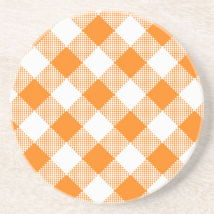 Gingham Serie - Orange Untersetzer 1 in vielen Far