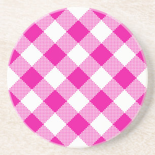 Gingham Serie - Rosa Untersetzer 1 in vielen Farbe