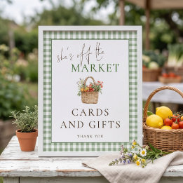 Gingham Sie ist außer Handelskarten Geschenke Brau Poster