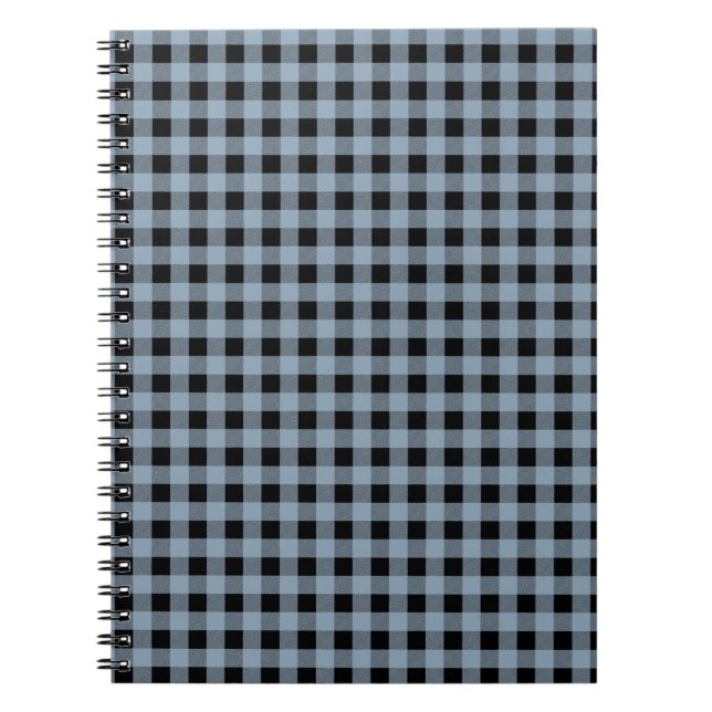 Gingham Slate und Black Notizblock (Vorderseite)