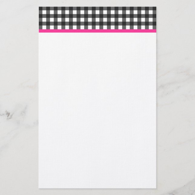 Gingham Stationary Briefpapier (Vorderseite)
