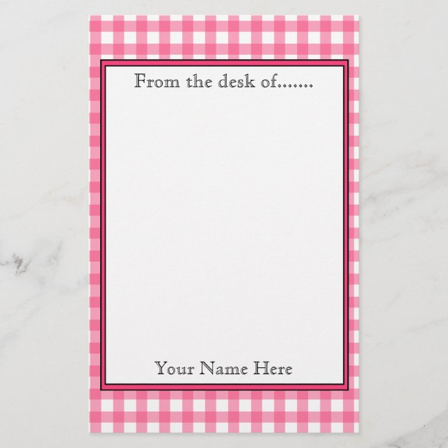 Gingham Stationery Briefpapier (Vorderseite)