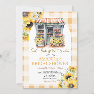 Gingham Sunblumen Sie ist von der Marktbridal Einladung