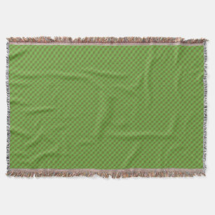 Gingham Throw Blanket, grüner Karo im Landstil Decke