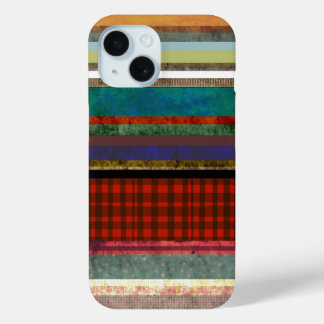 Gingham-Trend Grungy gestreifte Kunst Case-Mate iPhone Hülle