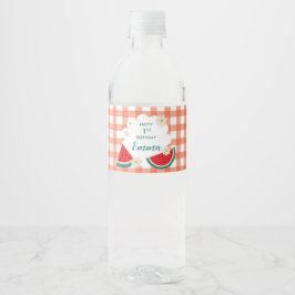 Gingham Watermelon Bottle Wrappers Wasserflaschenetikett