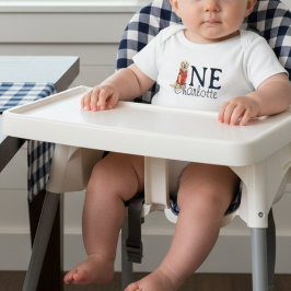 Gingham Wild One Golden Retriever 1. Geburtstag Baby Strampler