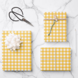 Gingham Wrapping Paper Sheets Geschenkpapier Set